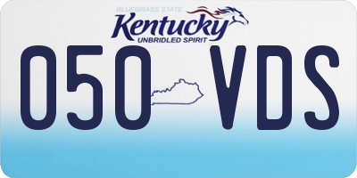 KY license plate 050VDS