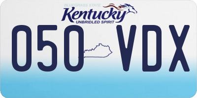 KY license plate 050VDX