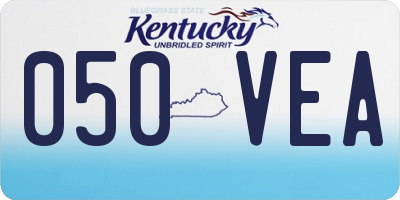 KY license plate 050VEA