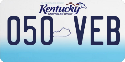 KY license plate 050VEB