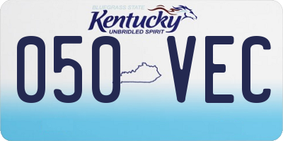 KY license plate 050VEC