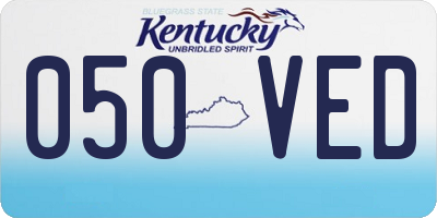 KY license plate 050VED