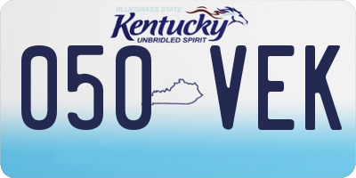 KY license plate 050VEK