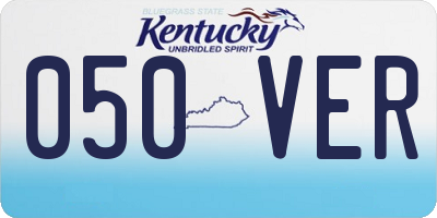 KY license plate 050VER