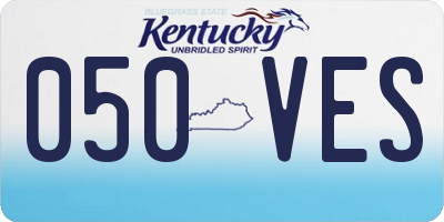 KY license plate 050VES
