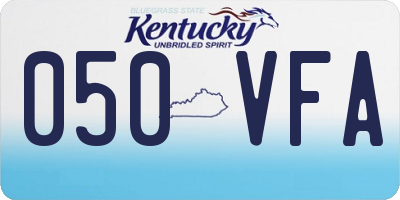 KY license plate 050VFA
