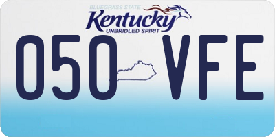 KY license plate 050VFE