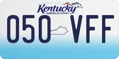 KY license plate 050VFF
