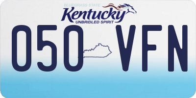 KY license plate 050VFN