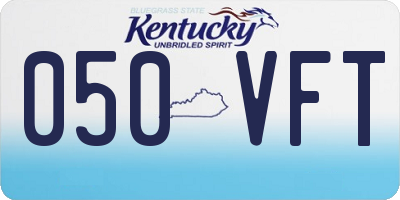 KY license plate 050VFT