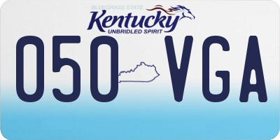 KY license plate 050VGA