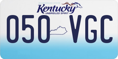 KY license plate 050VGC