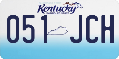 KY license plate 051JCH