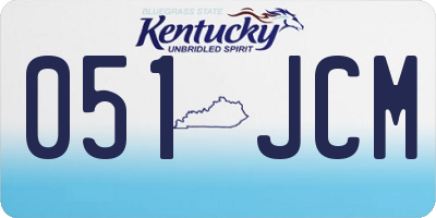 KY license plate 051JCM