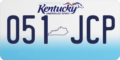 KY license plate 051JCP