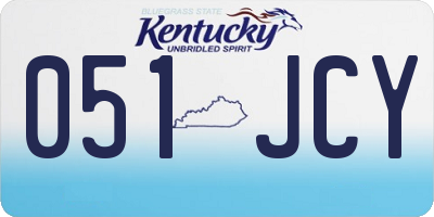 KY license plate 051JCY