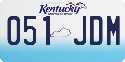 KY license plate 051JDM