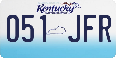 KY license plate 051JFR