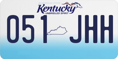 KY license plate 051JHH