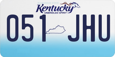 KY license plate 051JHU