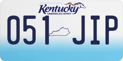 KY license plate 051JIP