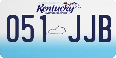 KY license plate 051JJB