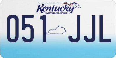 KY license plate 051JJL