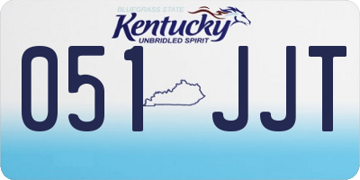 KY license plate 051JJT