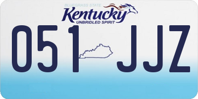 KY license plate 051JJZ