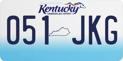 KY license plate 051JKG