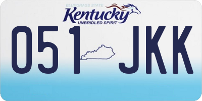 KY license plate 051JKK