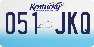 KY license plate 051JKQ