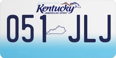 KY license plate 051JLJ