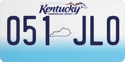 KY license plate 051JLO