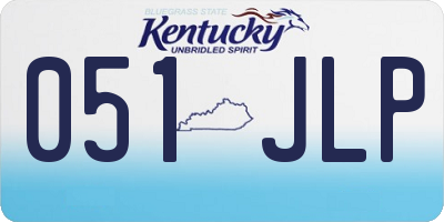 KY license plate 051JLP