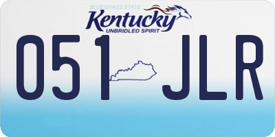 KY license plate 051JLR
