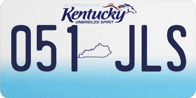 KY license plate 051JLS