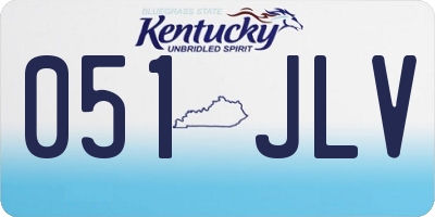 KY license plate 051JLV