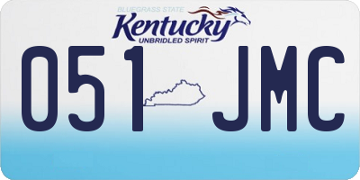 KY license plate 051JMC