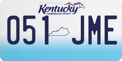 KY license plate 051JME