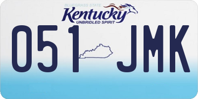 KY license plate 051JMK