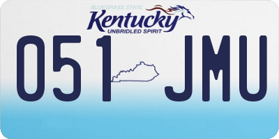 KY license plate 051JMU