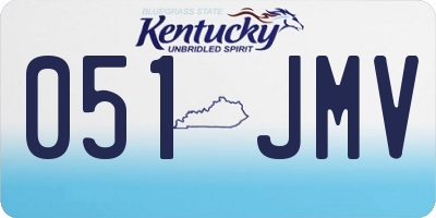 KY license plate 051JMV