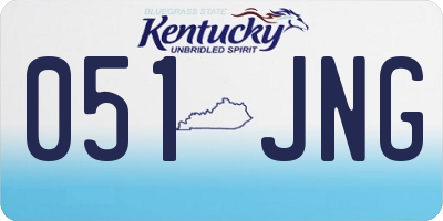 KY license plate 051JNG