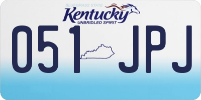 KY license plate 051JPJ