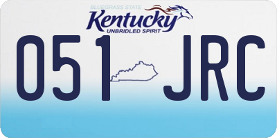 KY license plate 051JRC