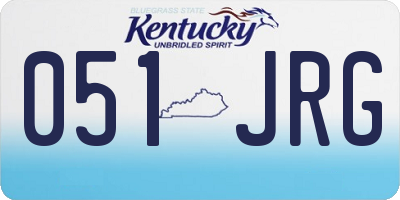 KY license plate 051JRG