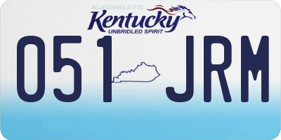 KY license plate 051JRM