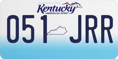 KY license plate 051JRR