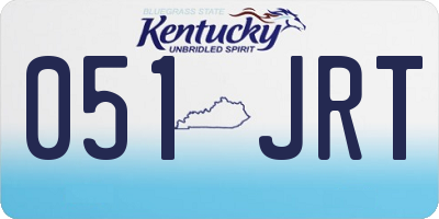 KY license plate 051JRT